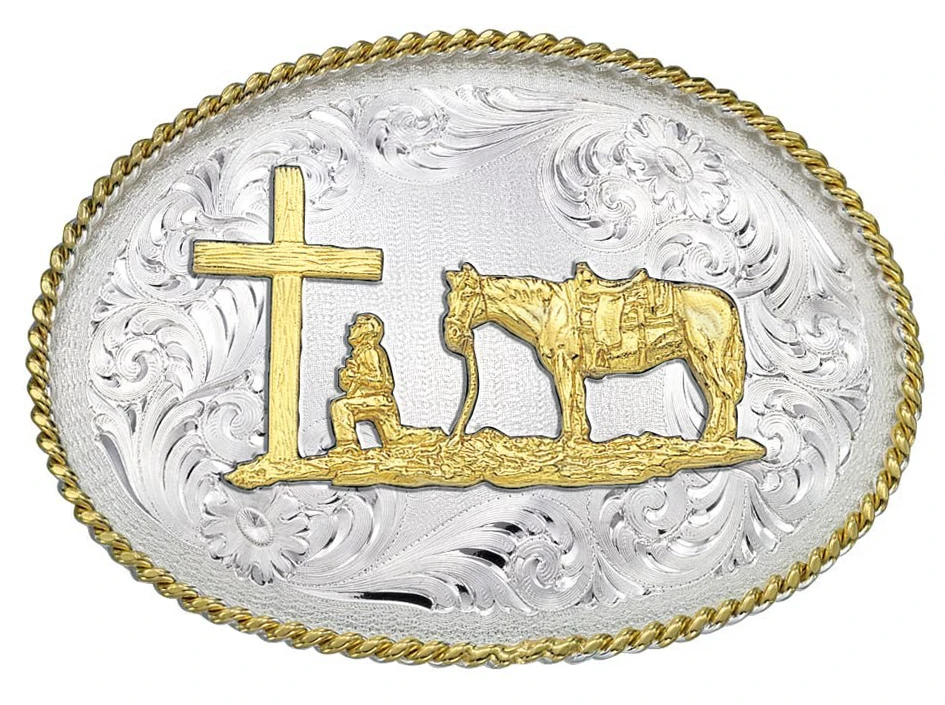 Montana Silversmiths 1340 Series Christian Cowboy Western Belt Buckle 3 Montana Silversmiths 1340 Series Christian Cowboy Western Belt Buckle